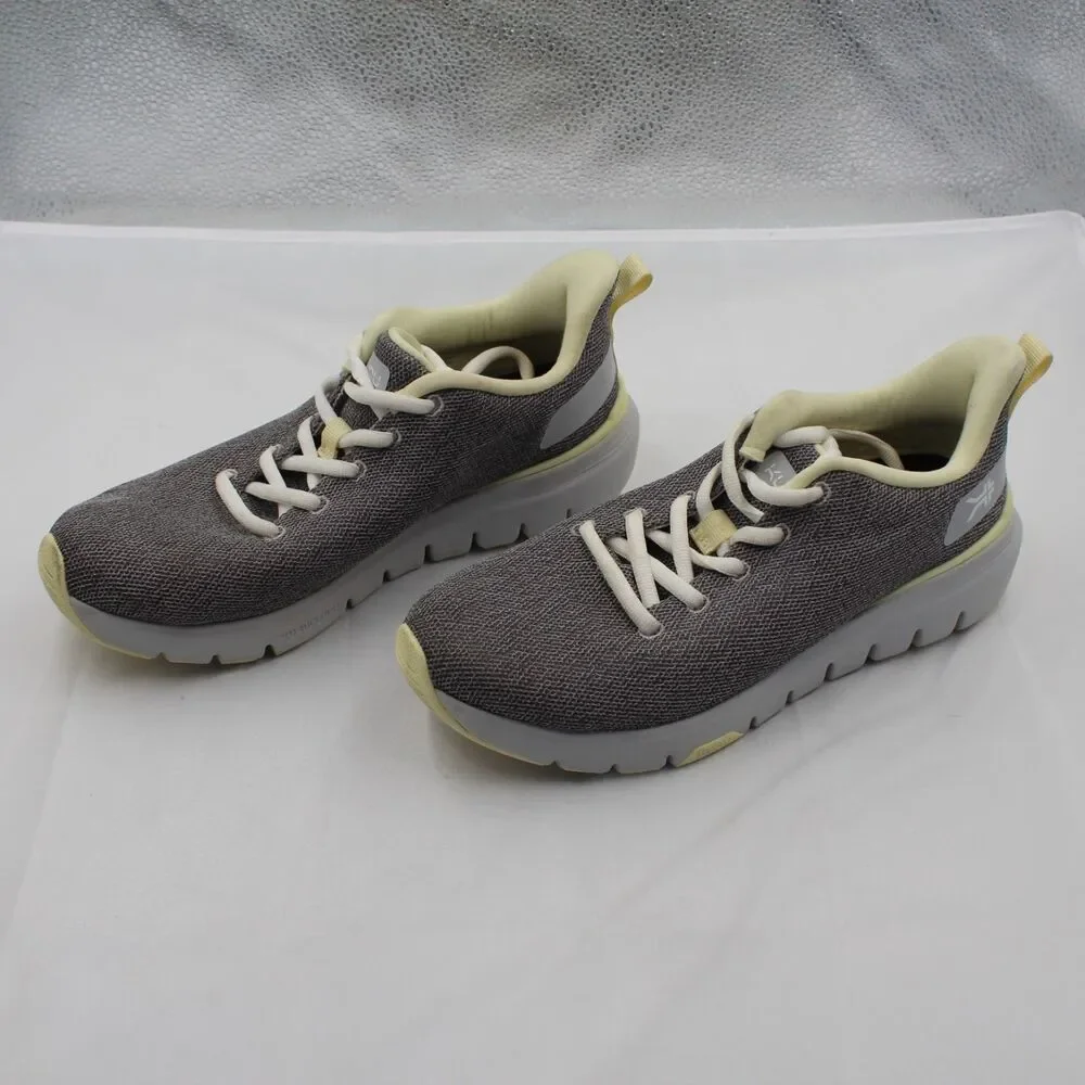KURU Flex Via Womens 7.5 Orthopedic Walking Shoes Gray Lime